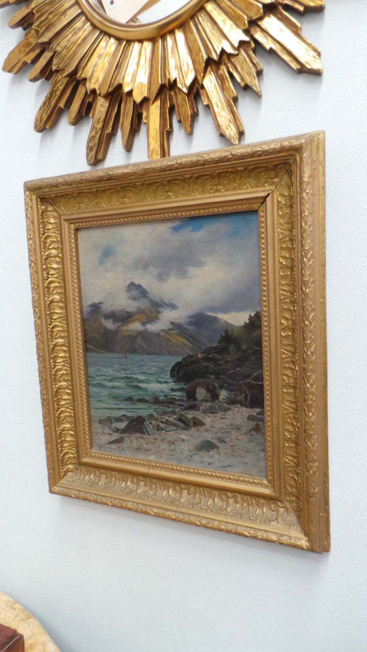 Beautiful Framed Oil On Board Landscape | Antique & Vintage | Moonee Ponds Antiques | Australia Wide Delivery