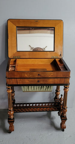 French 19th Century Mahogany & Ebonised Sewing-Work Table | Antique & Vintage | Moonee Ponds Antiques | Australia Wide Delivery