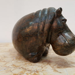Carved Stone Hippo