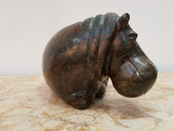 Carved Stone Hippo | Antique & Vintage | Moonee Ponds Antiques | Australia Wide Delivery