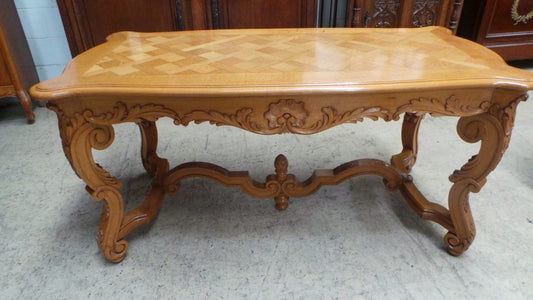 French Parquetry Top Coffee Table