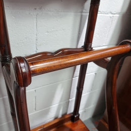 Very useful reproduction Mahogany valet stand in good condition.
