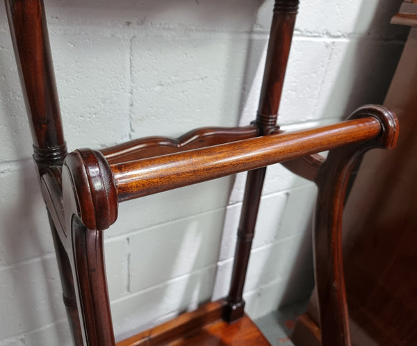 Very useful reproduction Mahogany valet stand in good condition.