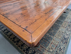Reclaimed Pine & Oregon Stretcher Base Dining Table | Antique & Vintage | Moonee Ponds Antiques | Australia Wide Delivery
