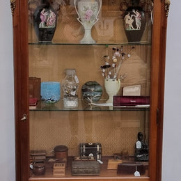 Elegant Louis XVI Style Vitrine Display Cabinet
