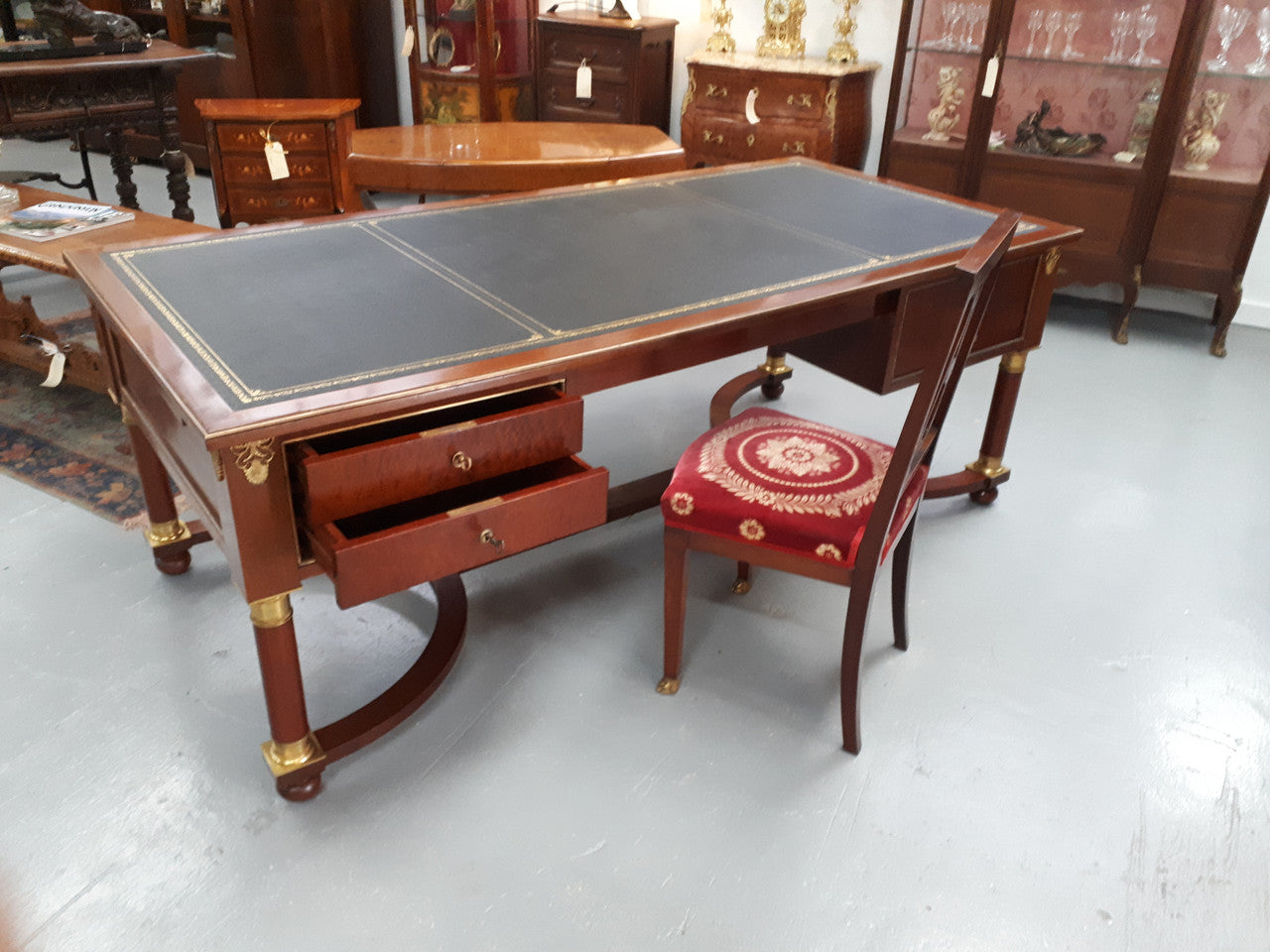 An Impressive French Deco Empire Mahogany Desk | Antique & Vintage | Moonee Ponds Antiques | Australia Wide Delivery