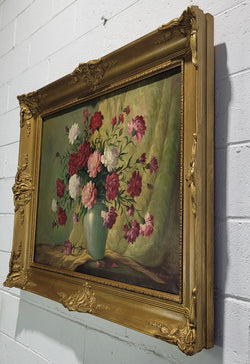 French Signed Oil On Canvas "Floral Study" Painting | Antique & Vintage | Moonee Ponds Antiques | Australia Wide Delivery