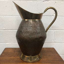 French Arts & Crafts Style Brass & Copper Jug