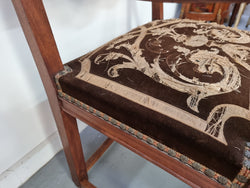 Beautifully Carved Egyptian Revival Armchair With Hand Sewn Embroidered Cover | Antique & Vintage | Moonee Ponds Antiques | Australia Wide Delivery