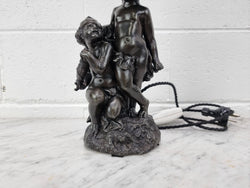 Antique French Bronzed Metal Lamp With Cherub's | Antique & Vintage | Moonee Ponds Antiques | Australia Wide Delivery