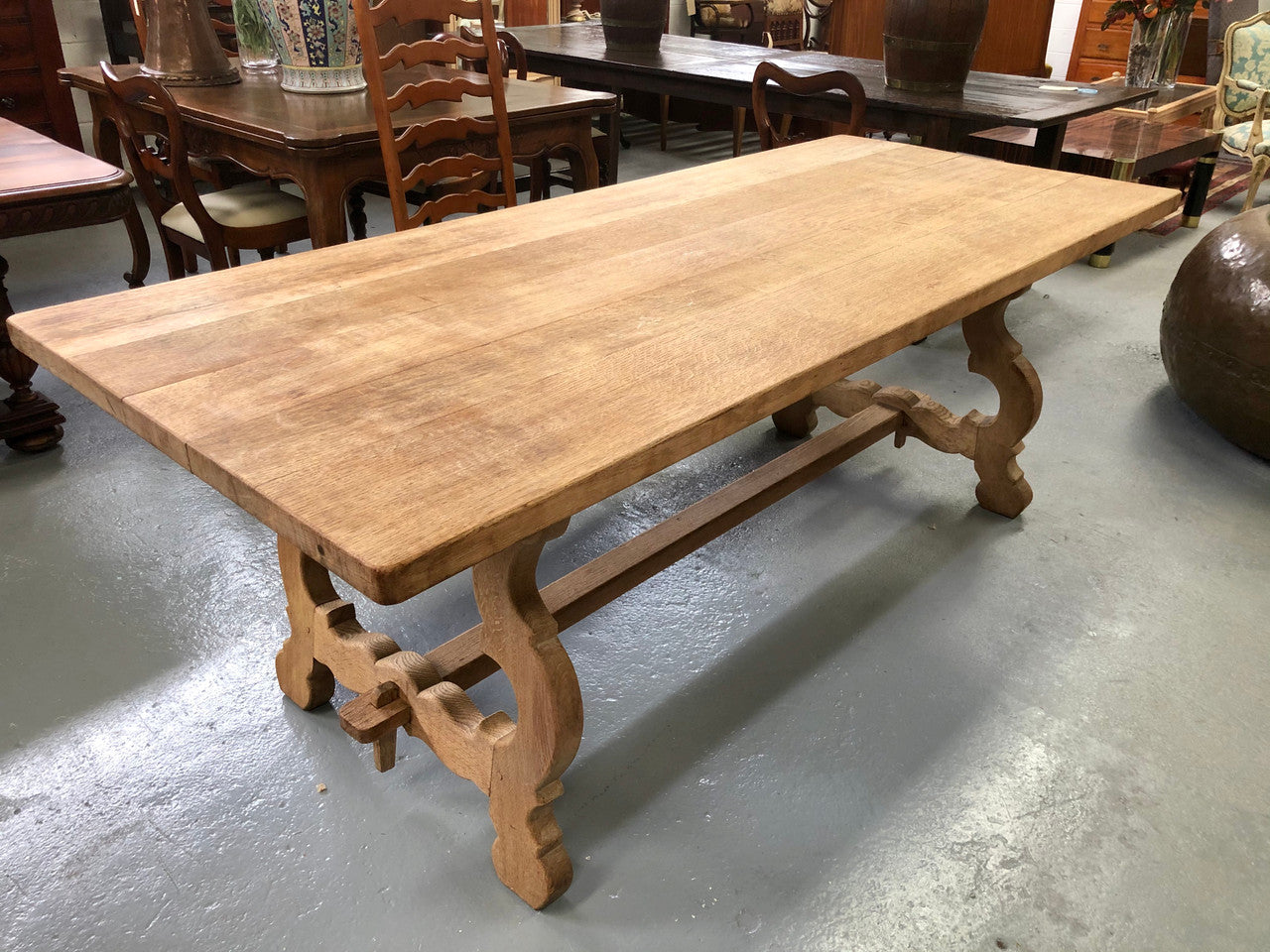 Antique French Bleached Oak Farmhouse Table | Antique & Vintage | Moonee Ponds Antiques | Australia Wide Delivery