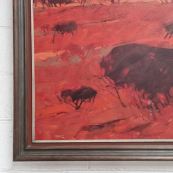Stunning Abstract Landscape Signed " Hans Van Vlodrop" Australian Oil On Board | Antique & Vintage | Moonee Ponds Antiques | Australia Wide Delivery