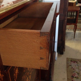 French Floral Marquetry Abattant