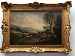 Antique Signed & Framed Oil On Canvas of "Country Scene" | Antique & Vintage | Moonee Ponds Antiques | Australia Wide Delivery