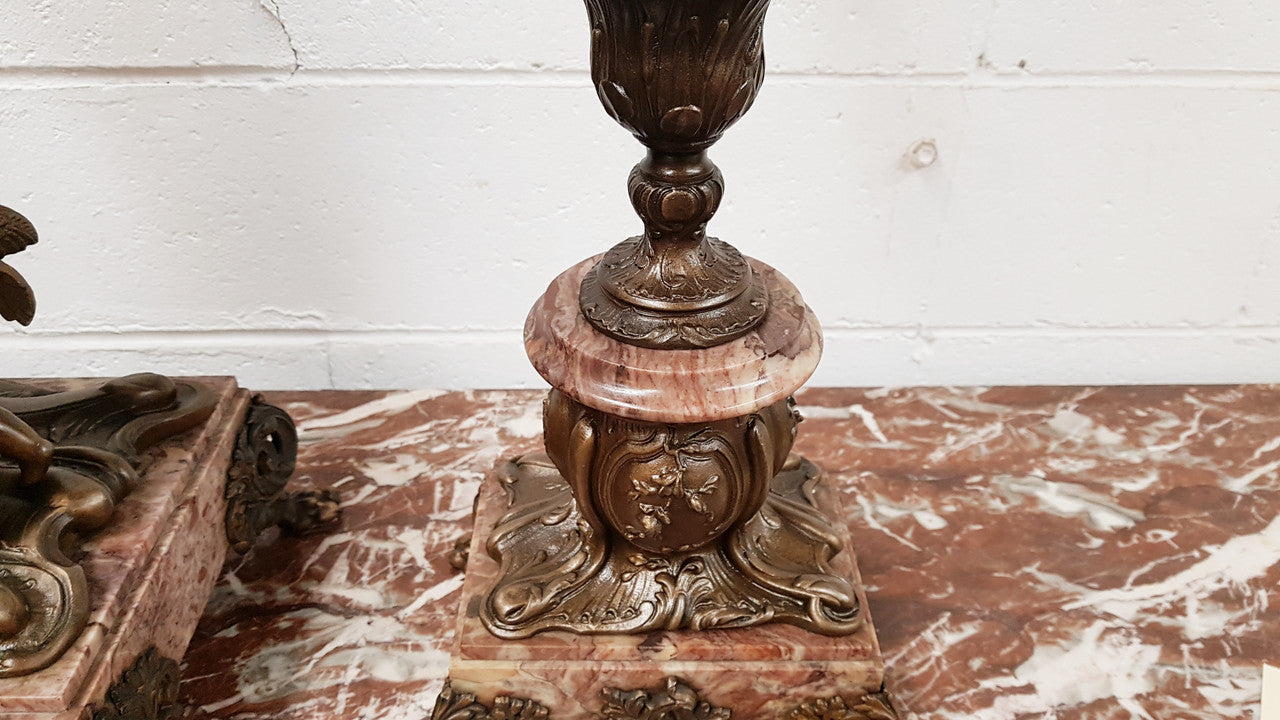 Three Piece French Garniture Clock Set | Antique & Vintage | Moonee Ponds Antiques | Australia Wide Delivery