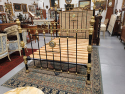 Rare Antique Cast Iron & Brass Queen Size Bed | Antique & Vintage | Moonee Ponds Antiques | Australia Wide Delivery