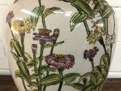 Contemporary Ceramic Lamp Base Decorated With Daisies & Butterflies | Antique & Vintage | Moonee Ponds Antiques | Australia Wide Delivery