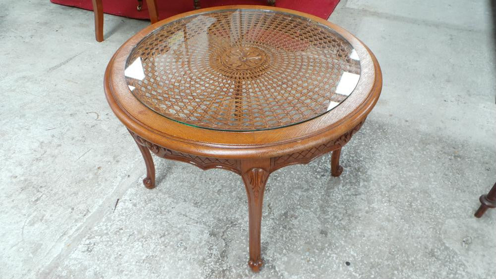 French Louis XV Style Oak Coffee Table