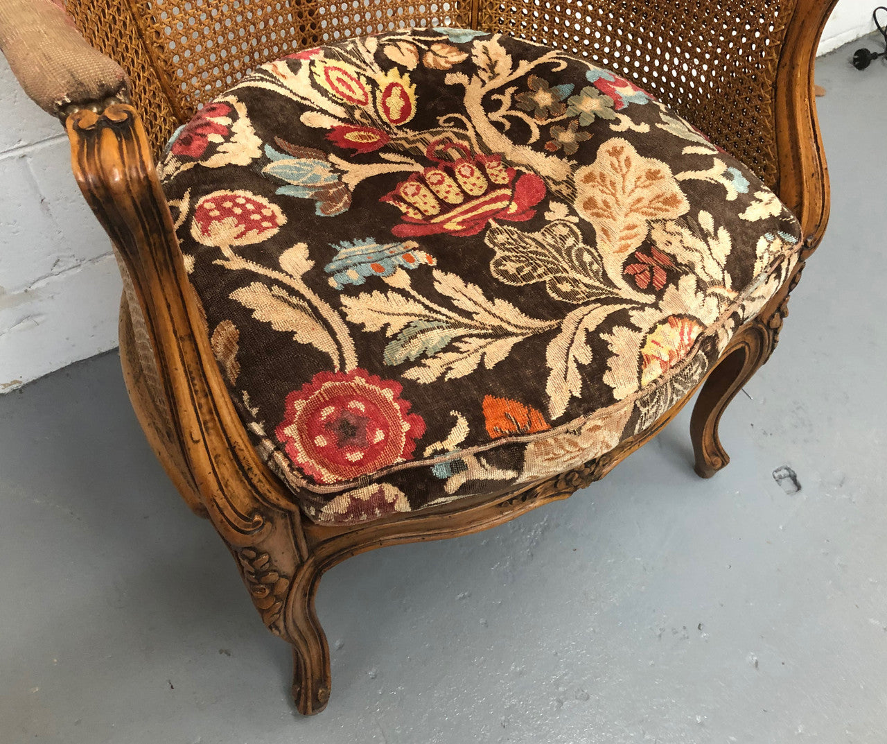 Antique French Cane Armchair