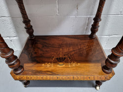 Victorian Beautifully Inlaid Walnut Three Shelf What-Not | Antique & Vintage | Moonee Ponds Antiques | Australia Wide Delivery