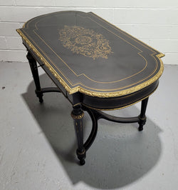 19th Century Napoleon III Boulle Ebonized Centre Table | Antique & Vintage | Moonee Ponds Antiques | Australia Wide Delivery