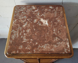 French Louis XV Walnut Single Side Cabinet with Inset Marble Top | Antique & Vintage | Moonee Ponds Antiques | Australia Wide Delivery