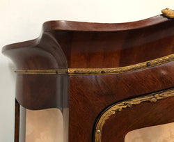 Stunning Antique Louis XV Style Walnut & Marquetry Inlay Vitrine | Antique & Vintage | Moonee Ponds Antiques | Australia Wide Delivery