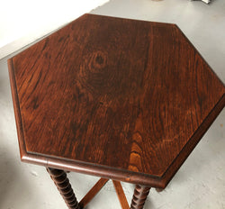 Rare Hexagonal Jacobean Style Table | Antique & Vintage | Moonee Ponds Antiques | Australia Wide Delivery