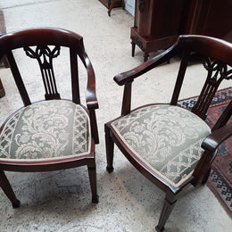 Pair of Edwardian Tub Chairs
