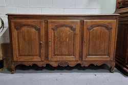French Louis 15th Style 3 Door Wooden Top Sideboard | Antique & Vintage | Moonee Ponds Antiques | Australia Wide Delivery