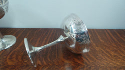 Pair Of Lovely Silver Champagne Goblets | Antique & Vintage | Moonee Ponds Antiques | Australia Wide Delivery