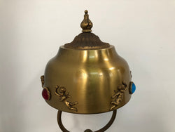 Fabulous & Decorative French Gilt Metal & Jewelled Table-Desk Lamp | Antique & Vintage | Moonee Ponds Antiques | Australia Wide Delivery