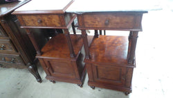 Pair of High End Mahogany Bedside Cabinets | Antique & Vintage | Moonee Ponds Antiques | Australia Wide Delivery