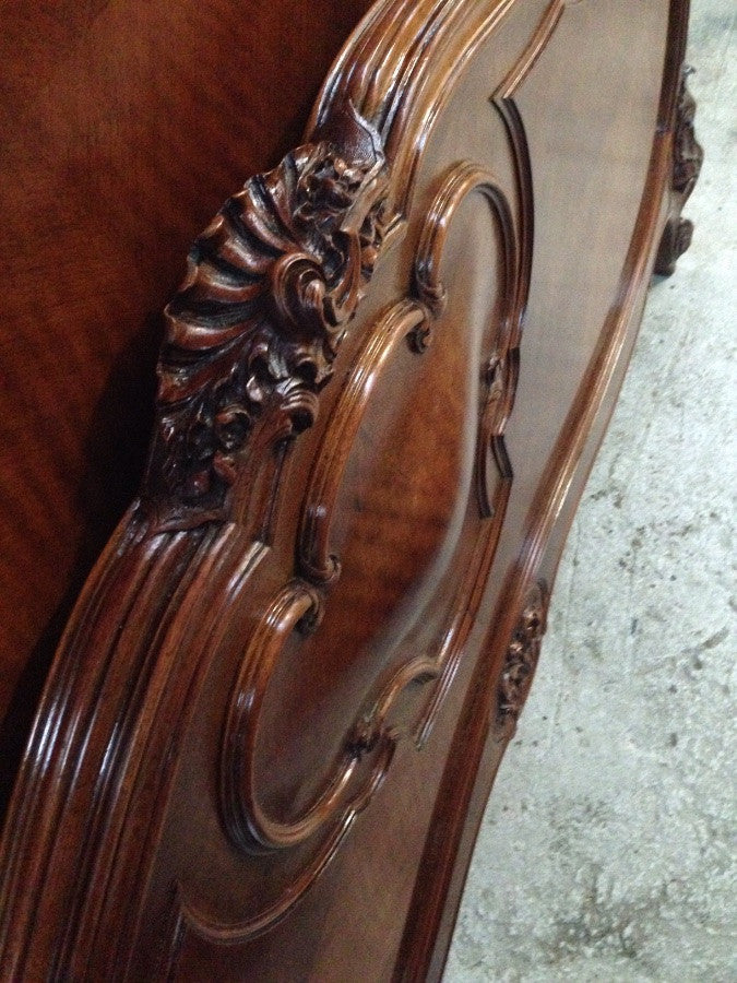 French Walnut Double Bed | Antique & Vintage | Moonee Ponds Antiques | Australia Wide Delivery