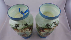 Pair Of Victorian Milk Glass Vases | Antique & Vintage | Moonee Ponds Antiques | Australia Wide Delivery