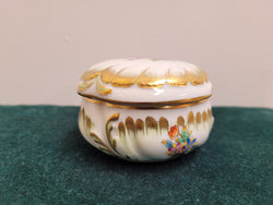 Herend Floral Small Lidded Trinket Bowl Hand Painted Porcelain | Antique & Vintage | Moonee Ponds Antiques | Australia Wide Delivery