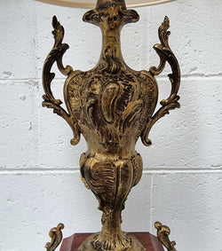 Pair of French Louis XV Style Marble & Gilt Metal Lamps | Antique & Vintage | Moonee Ponds Antiques | Australia Wide Delivery