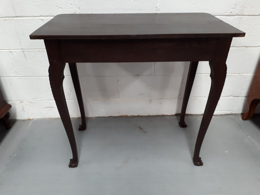 Chippendale style Edwardian Oak side table. In good original condition. Circa 1900.