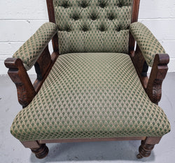 Pair of Edwardian Button Back Walnut Armchairs | Antique & Vintage | Moonee Ponds Antiques | Australia Wide Delivery