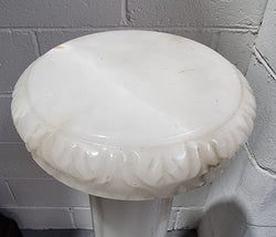 Electrified French White Alabaster Pedestal | Antique & Vintage | Moonee Ponds Antiques | Australia Wide Delivery