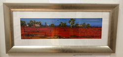 Terrence John Hadler "Wedgetail Over Euston Station" Framed Under Glass | Antique & Vintage | Moonee Ponds Antiques | Australia Wide Delivery