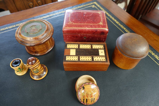 Assorted Selection Of Antique Treen Ware Boxes