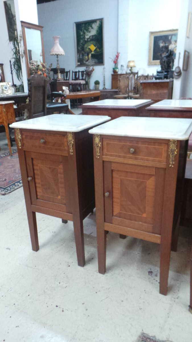 Pair of French Art Deco Bedside Cabinets-2