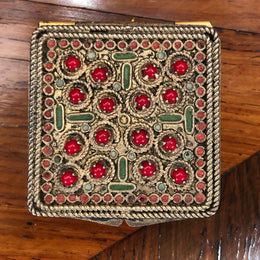 Antique Gilt French Miniature Compact