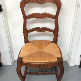 Fabulous Set of 8 French oak Dining Chairs