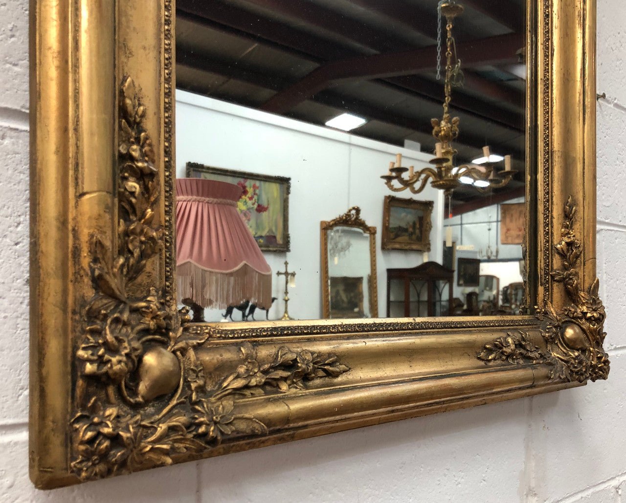 A Rare Early 19th Century French Easy To Place Mirror