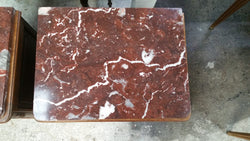 French Walnut Marble Top Bedside Cabinets | Antique & Vintage | Moonee Ponds Antiques | Australia Wide Delivery
