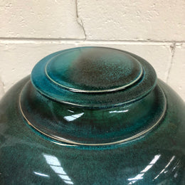 Christopher Sanders Large Blue Lidded Vase