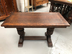 Vintage French Oak Bulbous Stretcher Base Coffee Table | Antique & Vintage | Moonee Ponds Antiques | Australia Wide Delivery