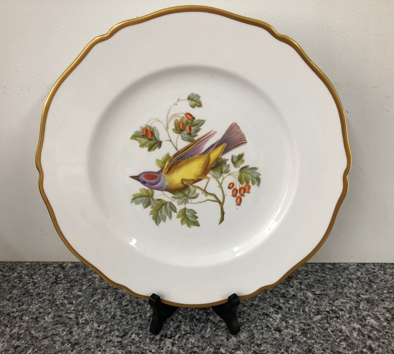 Moonee Ponds Antiques Spode Audubon Bird Plate "Arkansas Kingbird #7"